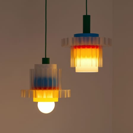 Suspension Gigi n°5 / Ø 28 x H 31 cm - Plastique recyclé / Fabriqué en France - Warren & Laetitia