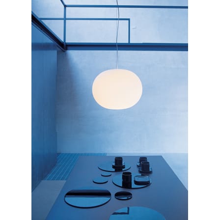 Suspension Mini Glo-Ball S verre blanc - Flos