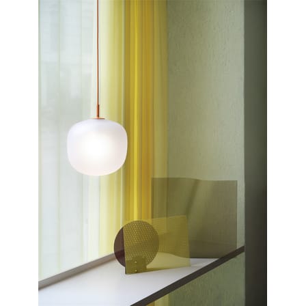 Suspension Rime verre blanc / Ø 25 - soufflé bouche - Muuto