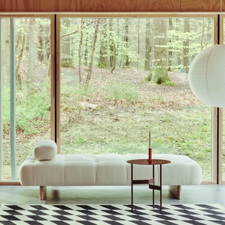 Table basse Shim métal rouge / Ø 45 x H 51 cm - Hay