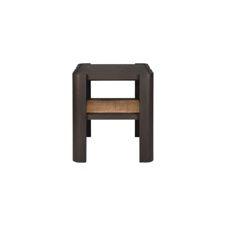 Table d'appoint Panel bois marron / 45 x 45 x H 50 cm - Teck & rotin - Ethnicraft