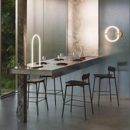 Tabouret haut empilable Fromme métal blanc / H 65 cm - Aluminium - Petite Friture