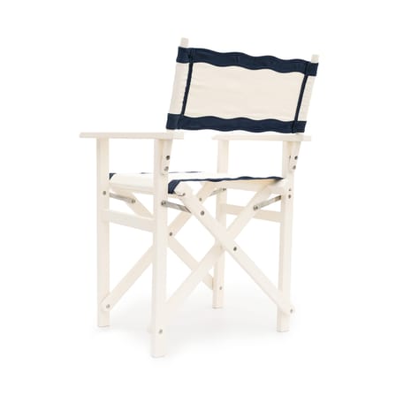 Fauteuil pliant The Directors tissu blanc  / Seconde vie - BUSINESS & PLEASURE
