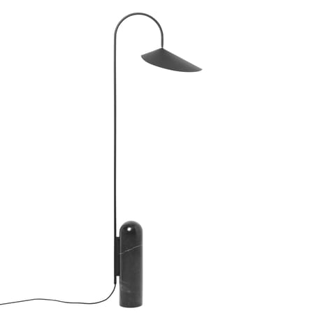 Stehleuchte Arum metall marmor schwarz / Metall & Marmor - Drehbar - Ferm Living