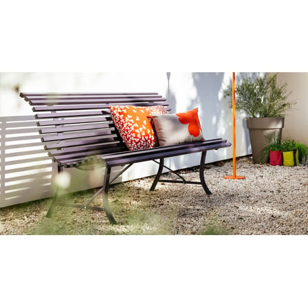 Banc avec dossier Louisiane métal vert gris / L 150 cm - Métal - Fermob