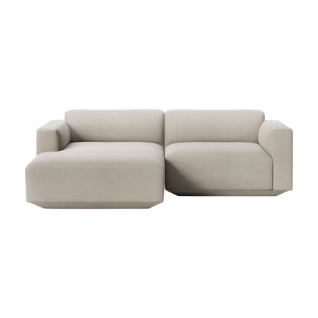 Canapé d'angle Develius C tissu gris / 3 places - L 220 cm / Dormeuse gauche - &tradition