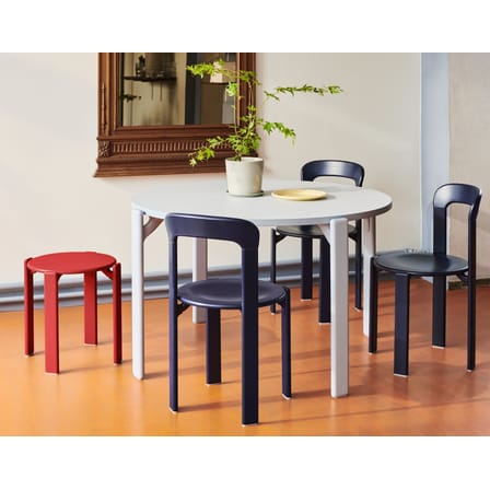 Chaise empilable Rey bois bleu / By Bruno Rey x Dietiker, 1971 - Hay
