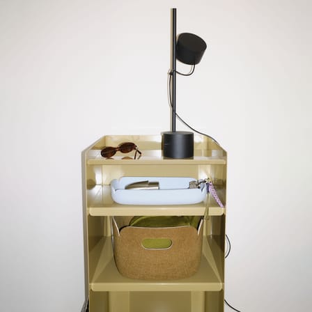 Desserte à roulettes Folded Tall métal vert / Ouvert - H 83,7 cm - Muuto