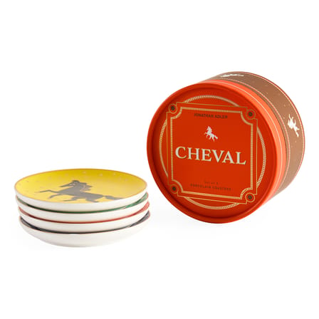 Set de 4 dessous de verre Cheval céramique  - Jonathan Adler