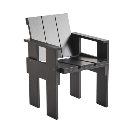 Fauteuil de repas Crate Outdoor bois noir / Gerrit Rietveld, 1934 - Hay