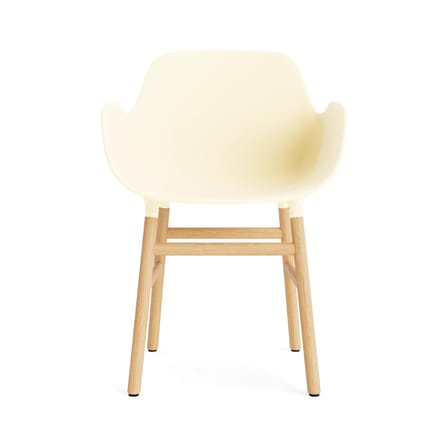 Fauteuil Form plastique beige / Pieds chêne - Normann Copenhagen