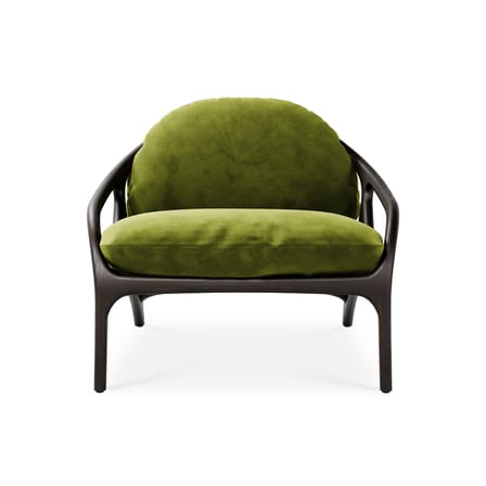 Fauteuil bas Vime INDOOR tissu vert - MORPHO