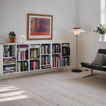 Lampadaire PH 80 plastique blanc / 1974  - Ø 55 x H 131,5 cm - Variateur - Louis Poulsen