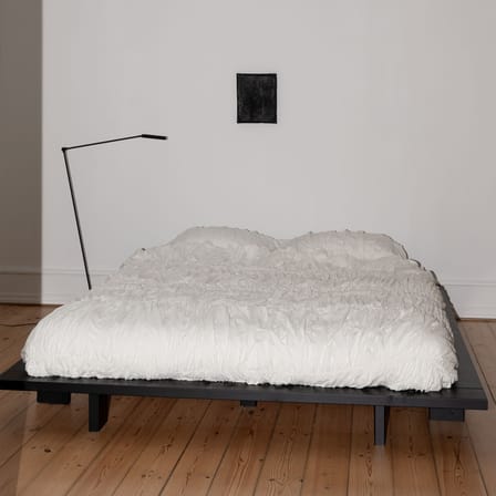 Lit double Japan bois noir / Pour matelas 160 x 200 cm - KARUP