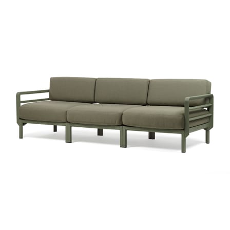 Canapé de jardin modulable Maximo tissu vert / 3 places - L 253.5 cm - NARDI