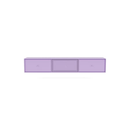 Meuble TV suspendu Octave V bois violet / L 138 x P 30 x H 24 cm - MONTANA