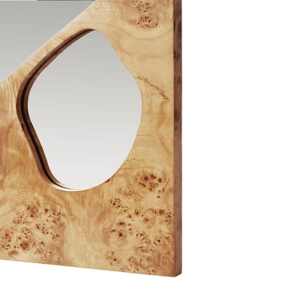 Miroir mural Folia Medium bois naturel / L 50 x H 82 cm - Ferm Living