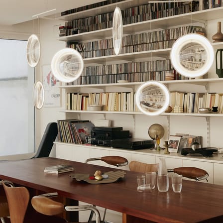 Focus X3 Pendant metal white / LED - L 99 x H 103 cm - DCW éditions