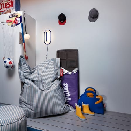 Pouf Original Slim Terry bleu / Tissu éponge - 155 x 120 cm - Fatboy