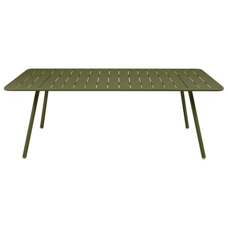 rechteckiger Tisch Luxembourg metall grün / 207 x 100 cm - 8 bis 10 Personen - Fermob