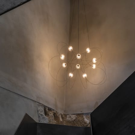 Suspension Munari 10 / LED - 120 x 90 x H 83 cm / Version pré-assemblée - DCW éditions