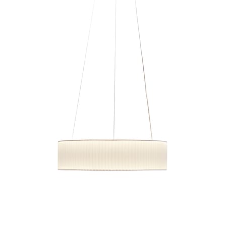 Suspension Ronde tissu blanc / LED - Ø 80 cm - Dix Heures Dix