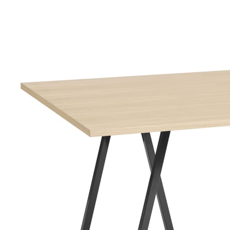 Table rectangulaire Loop bois naturel / 200 x 92,5 cm / Seconde vie - Hay