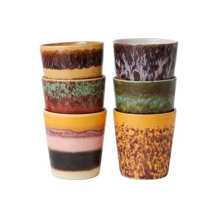 Set de 6 tasses à café 70s ceramics / 23 cl - HK LIVING