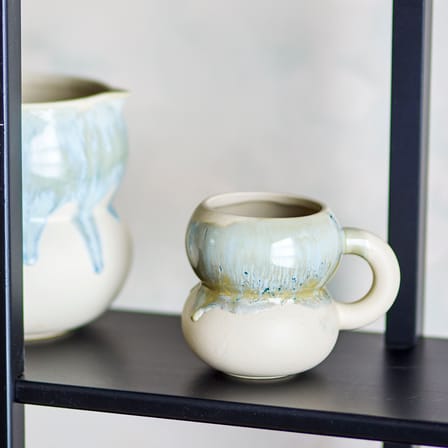 Set de 4 tasses Luna céramique bleu/ 400 ml - Bloomingville