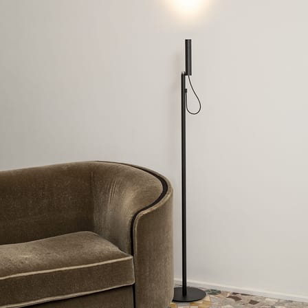 Type LED Floor lamp metal black / Adjustable reading lamp - Black metal / H 140 cm - Nemo
