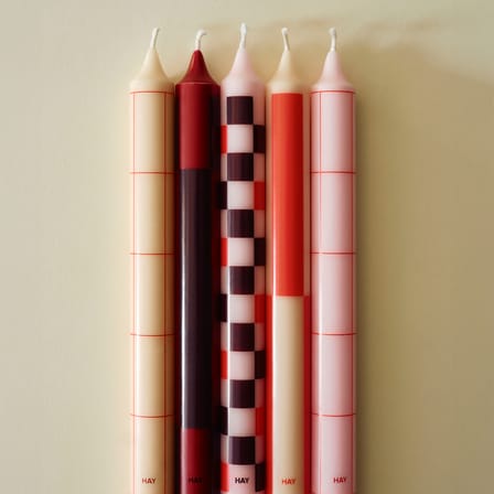 Set de 4 bougies longue Pattern - Hay