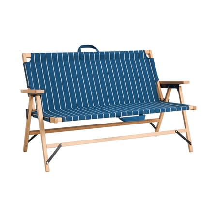 Canapé de jardin 2 places Outdoor Market tissu bleu / L 117 cm - Jasper Morrison - Hay