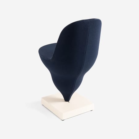 Chaise rembourrée Gelato tissu bleu - Moustache
