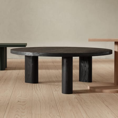 Galta Forte Coffee table wood black / Ø 100 x H 36 cm - KANN DESIGN