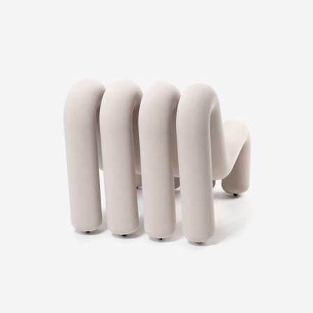 Fauteuil rembourré Extra Bold Sofa tissu blanc / Canapé modulable - L 72 cm (4 tubes) - Moustache