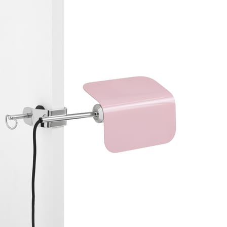 Lampe Apex Clip métal rose / Base étau - Orientable / H 27,5 cm - Hay