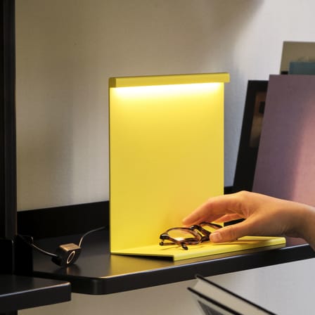 Lampe de table LBM LED métal jaune / L 22,5 x H 22 cm - Hay