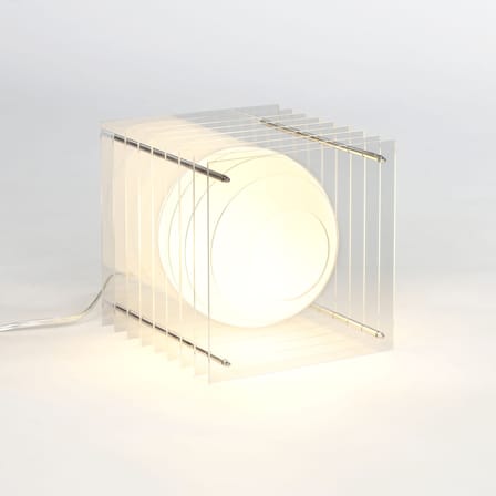 Lampe de table Lop Big Square plastique transparent / Lauréat Archiproducts Design Award - BANG