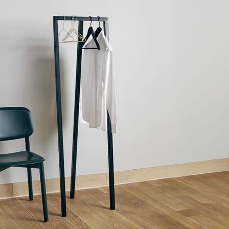 Portant Loop Stand Hall métal bleu / L 45 x P 39 x H 150 cm - Hay