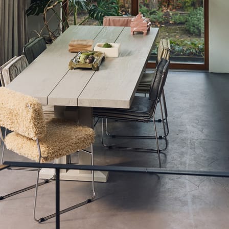 Sedia imbottita Endless tessuto beige - HK LIVING