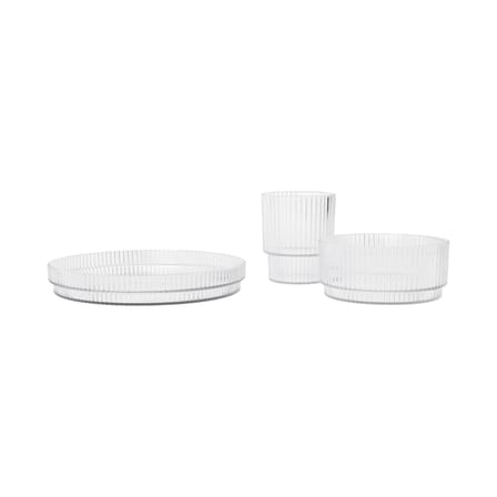 Set vaisselle enfant Ripple / Assiette, bol & gobelet - Plastique sans BPA - Ferm Living