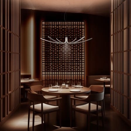 Suspension Asteria LED métal / Ø 143 cm - Foscarini