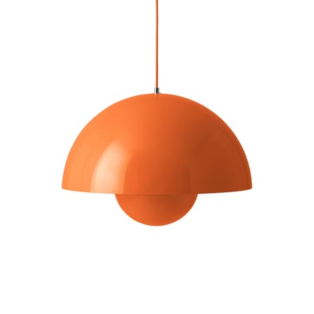 Suspension Flowerpot Big VP2 métal orange / Ø 50 cm - By Verner Panton, 1968 - &tradition