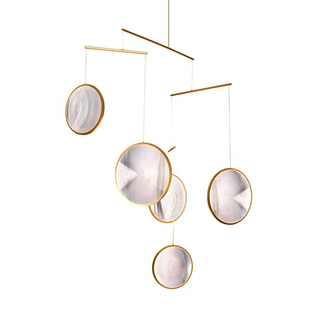 Suspension Focus X5 or / LED - L 160 x H 131 cm - DCW éditions