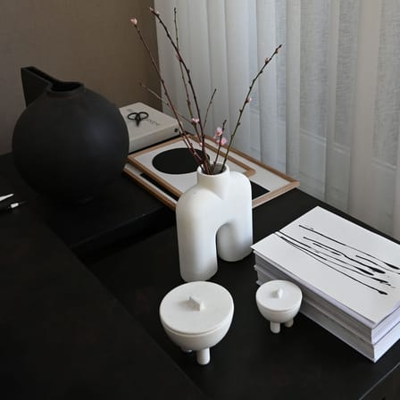Vase Cobra Tall Mini céramique blanc / L 18 x H 23 cm - 101 COPENHAGEN