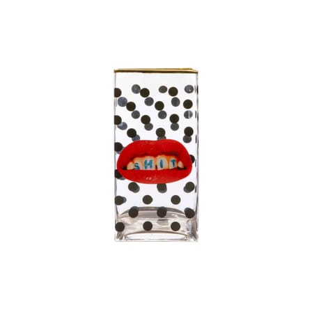 Vase Toiletpaper - Shit verre multicolore / 15 x 15 x H 30 cm - Détail or 24K - Seletti