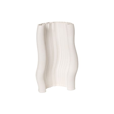 Vaso Moire ceramica bianco / L 19 x H 30 cm - Ferm Living