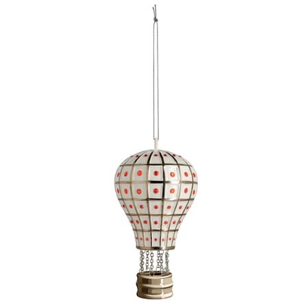 Boule de Noël Fleurs de Jorì céramique gris / Montgolfière - peint main / Seconde vie - Alessi