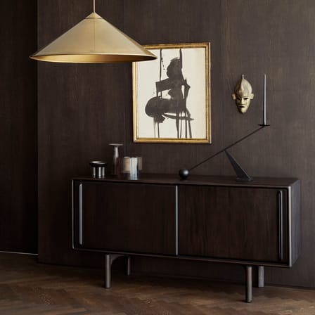 Buffet Flow bois marron / L 168 x H 82 cm - 2 portes coulissantes - Ethnicraft
