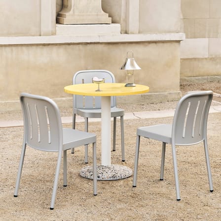 Chaise empilable Deville métal gris - Hay